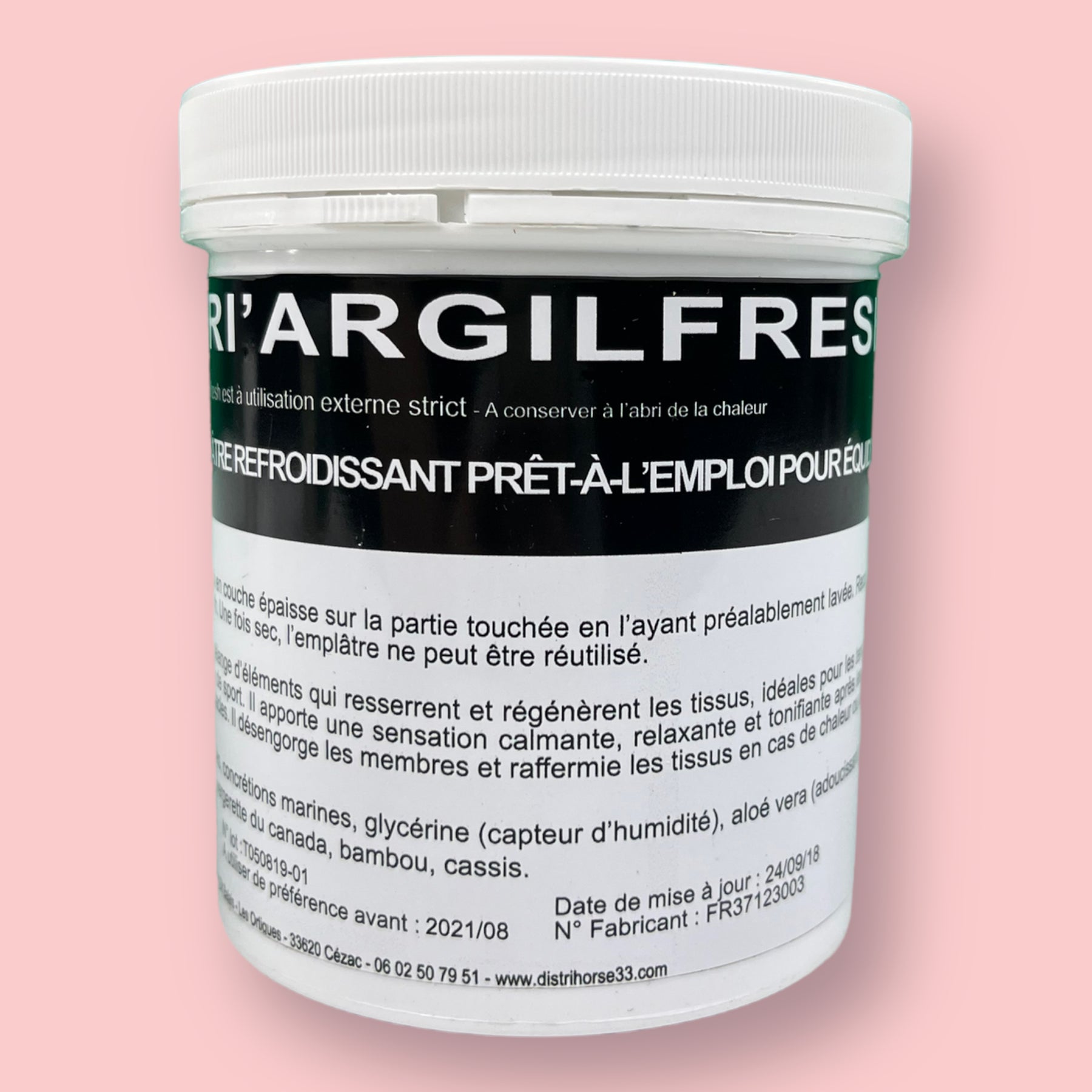 Argile refroidissante - Distri'ariglfresh